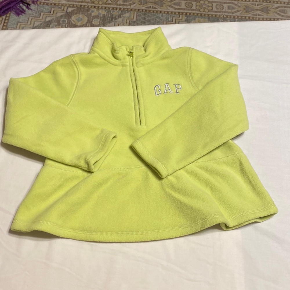 Gap 5 years toddler girl fleece sweatshirt size 5 color lime green